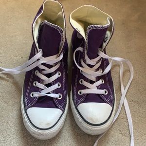 Purple high top converse